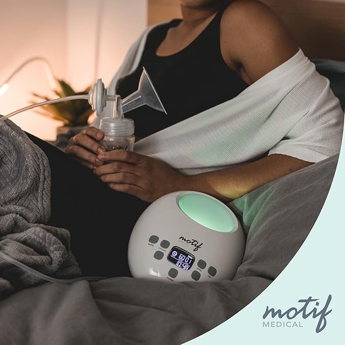 Motif Luna Double Electric Breast Pump Bundle with Luna Cooler Set and Milk Storage Bags, 6 oz - 100 Count - Milk Freezer Bag with Easy Pour Spout