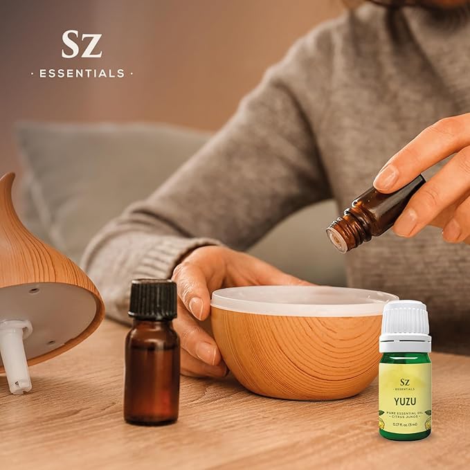 Yuzu Essential Oil - Japan - 100% Pure and Natural, Undiluted - Promotes Natural Solution for Relaxation with Soothing, Fresh and Citrusy Aroma - 0.17 fl oz (5ml)