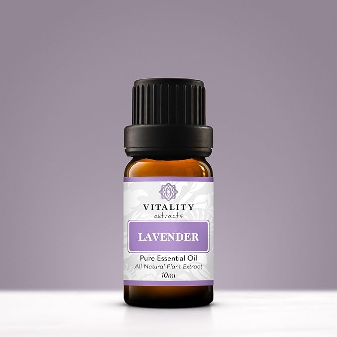 Vitality Extracts Lavender Essential Oil - Natural Calm, Stress Relief, Skin Care, Rest & Relaxation, Fresh Scent, Undiluted