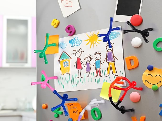 30 Pcs Magnetic Toys, Magnetic People, Colorful Magnets for Kids Travel Toys, for Refrigerator Magnets, Office, Whiteboard Decoration
