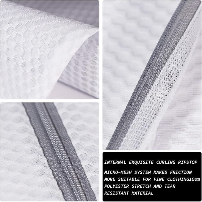 4Pcs Durable Honeycomb Mesh Laundry Bags for Delicates Reusable Wash Bag(1XX-Large 24 x 24 Inches,1X-Large 20 x 24 Inches,1 Large 16 x 20 Inches, 1 Medium 12 x 16 Inches)