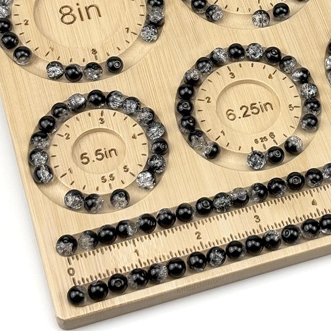 Petoysoso Bead Boards for Jewelry Making, Bamboo Beading Board for Jewelry Bracelet Making, Bracelet Bead Board, Bracelet Bead Board for Bracelet, Jewelry Making Supplies,Bracelet 5"to 8"