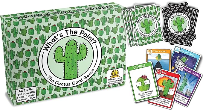 What's The Point? The Cactus Card Game - A Fun and Strategic Game for Families, Perfect for Family Play Night, Easy to Learn, Portable for Travel, and Ideal for Players of All Ages