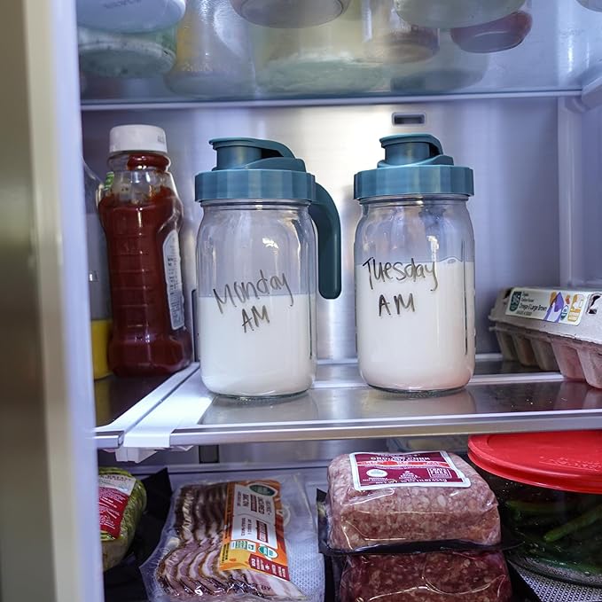 Willow - Go Double Hands Free Breast Pump w/Milk Bags and Glass Milk Pitcher Bundle