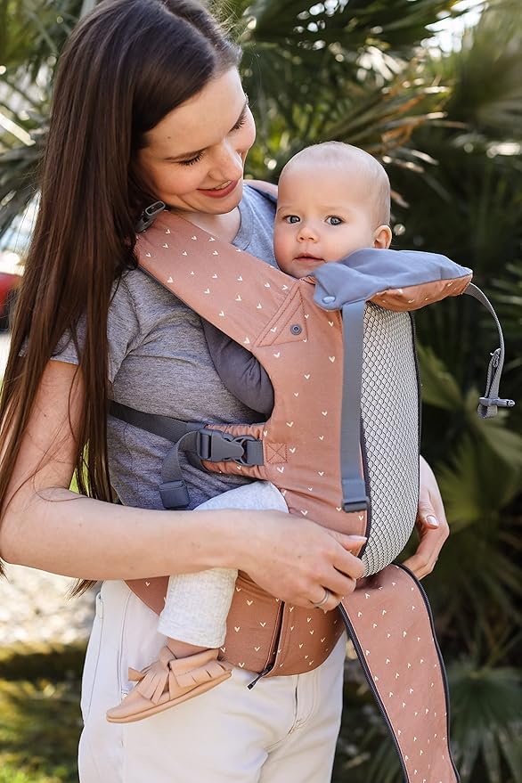 Beco Baby Carrier 8 Hybrid Newborn to Toddler (7-45lbs) - All in 1 Mesh Backpack, Front and Hip Carrier with Adjustable Seat - Cooling Ergonomic Carrier (Rose Love)