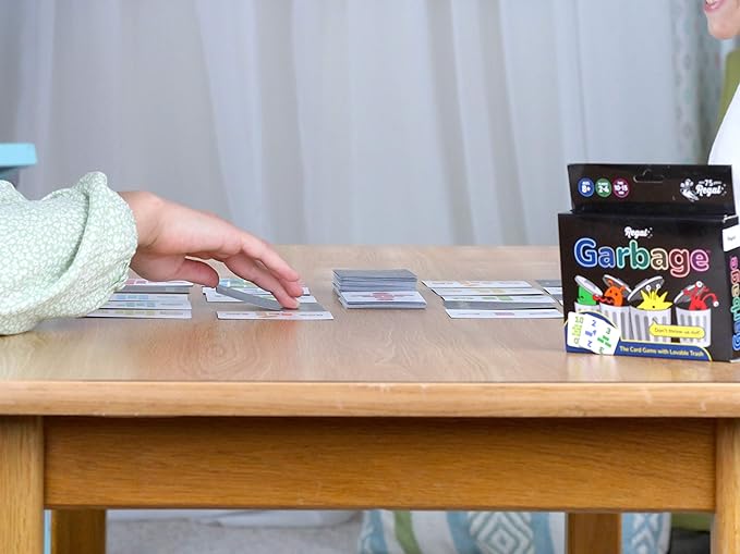 Regal Games Garbage Monsters Card Game Set for Kids, Teens & Adults - 2-4 Player Fun Family Games - Travel Playing Cards (16 Garbage Monsters Cards)