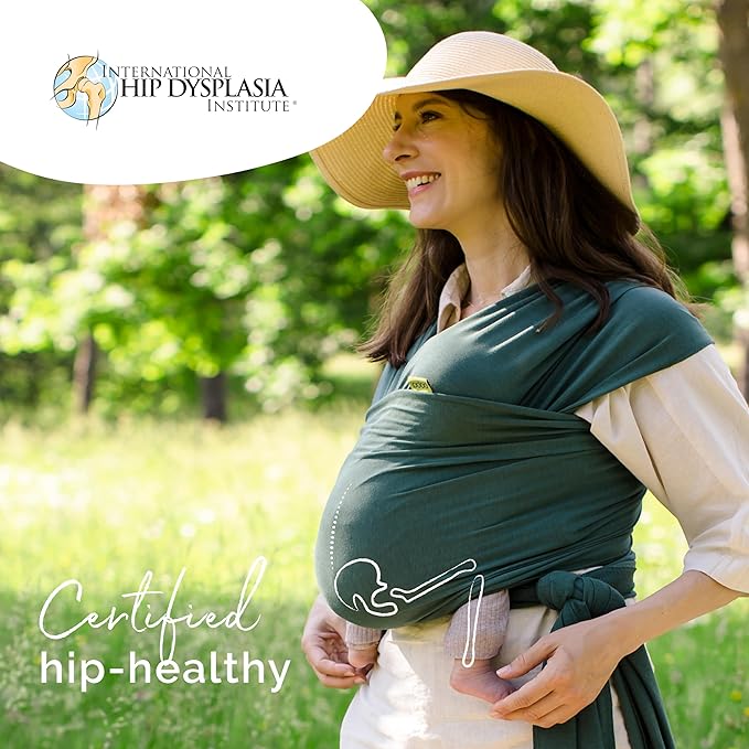 Boba Baby Wrap Carrier – Original Baby Sling Carrier for Newborns (7–35 lbs), Soft, Secure, Hands-Free & Ergonomic, Ideal for Comfortable Bonding, New Parents (Serenity Rainforest)