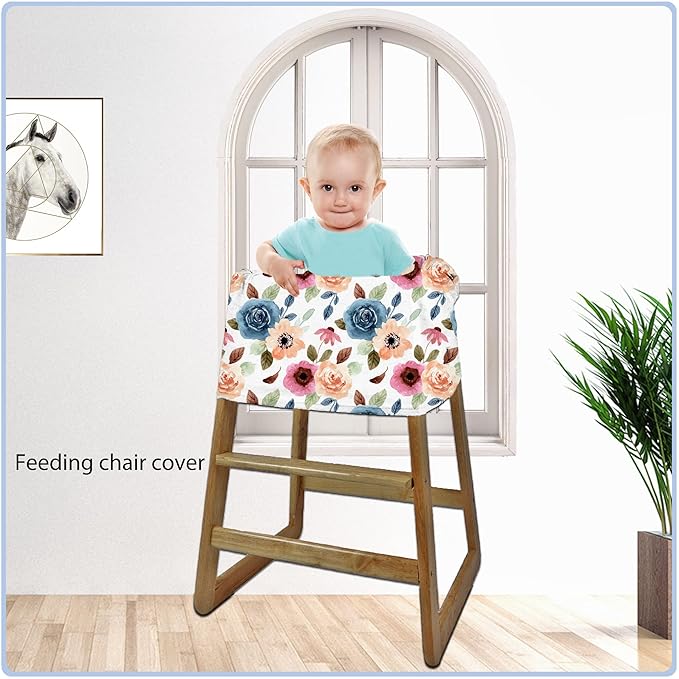 Car Seat Covers for Babies - Multi- use Nursing Carseat Canopy, Breastfeeding Covers, Baby Shower Gifts for Boys and Girls (Colourful Rose)