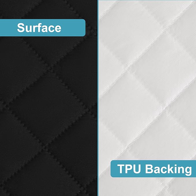 NTBAY 2 Pack Waterproof Mini Crib Mattress Protector, Quilted 24"x38" Fitted Mattress Cover - Machine Washable - Soft and Breathable Baby Mattress Pad Sheet for Mini Crib and Baby Playards, Black