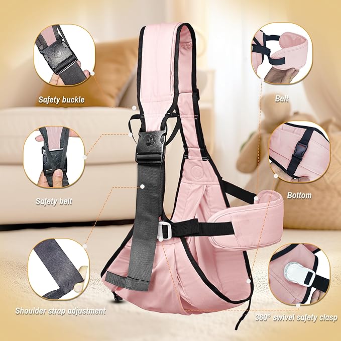 Baby Carrier Newborn to Toddler,Adjustable Baby Sling Carrier,Comfortable and Lightweight Toddler Carrier for 25-60 lbs,Ideal for Shopping Travelling