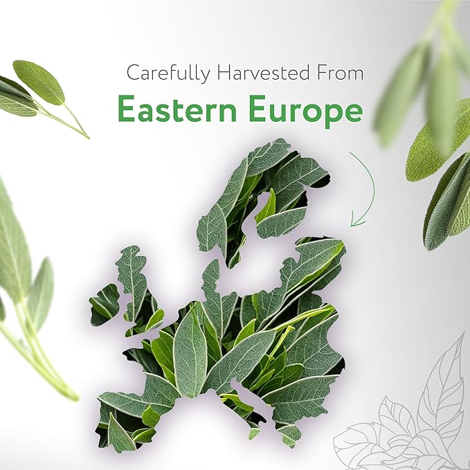 HBNO Organic Sage Essential Oil - 1 oz (30ml) - USDA Certified Organic Sage Essential Oil for Aromatherapy, Soap Making, DIY, Fragrances, Diffuser.