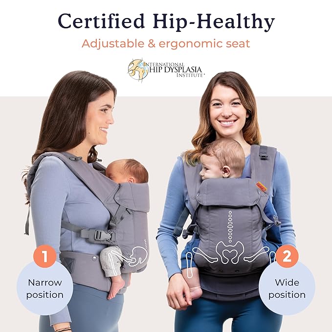 Beco Baby Gemini Newborn to Toddler Carrier - Front, Back and Hip Seat, Backpack & Front With Adjustable Seat, Ergonomic Holder 7-35lbs (Pink Linen)