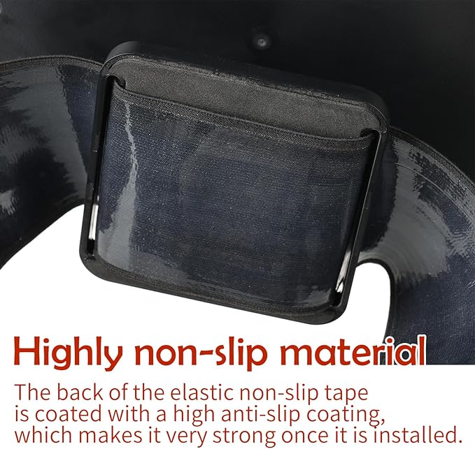 Funbliss Baby Car Mirror for Fixed Headrest, Compatible with Tesla Car Mirror for Baby and Other Models, 360° Rotation Clear & Wide View, Easy Install with Non-Slip Elastic Fixing