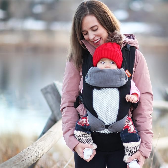 Beco Baby Carrier 8 Hybrid Newborn to Toddler Carrier (7-45lbs) - All in 1 Mesh Toddler Carrier - Baby Carrier Backpack, Front and Hip Carrier with Adjustable Seat - Cooling Ergonomic Carrier (Black)