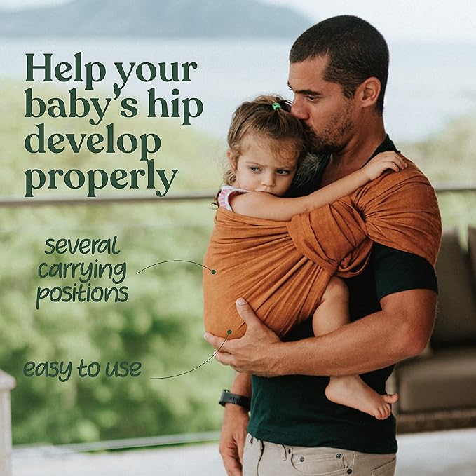 Nalakai Luxury Ring Sling Baby Carrier, Soft Linen Blend Baby Sling, Baby Wrap, Wear Your Little One Close to Your Heart, Comfort, Style