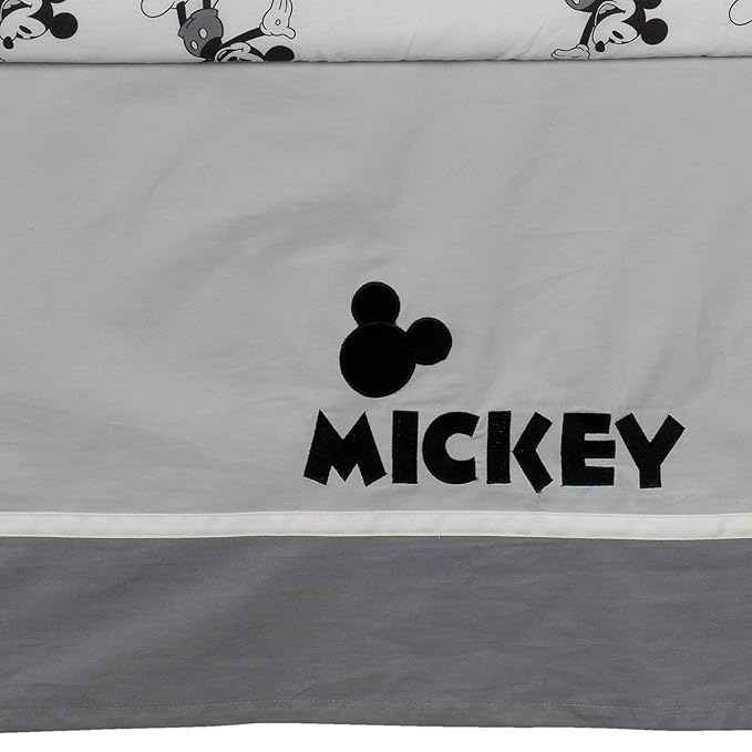 Lambs & Ivy Disney Baby Magical Mickey Mouse 3-Piece Crib Bedding Set - Gray