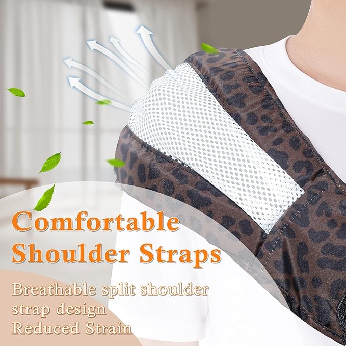 Baby Carrier Newborn to Toddler-Adjustable Baby Sling Carrier,Toddler Carrier for 25-60lbs,Comfortable Baby Sling for Hands-Free Carrying (Dark Brown Leopard Print)