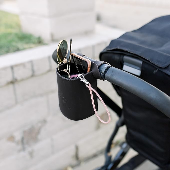 Ryan & Rose Cutie Holder Universal Stroller Cup Holder (Black (3 Pack))