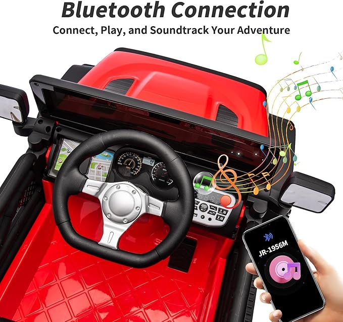 12V Kids Ride on Car Truck, Kids Electric Vehicles Car Ride on Toy for Toddlers 3-5 with Remote Control - Red