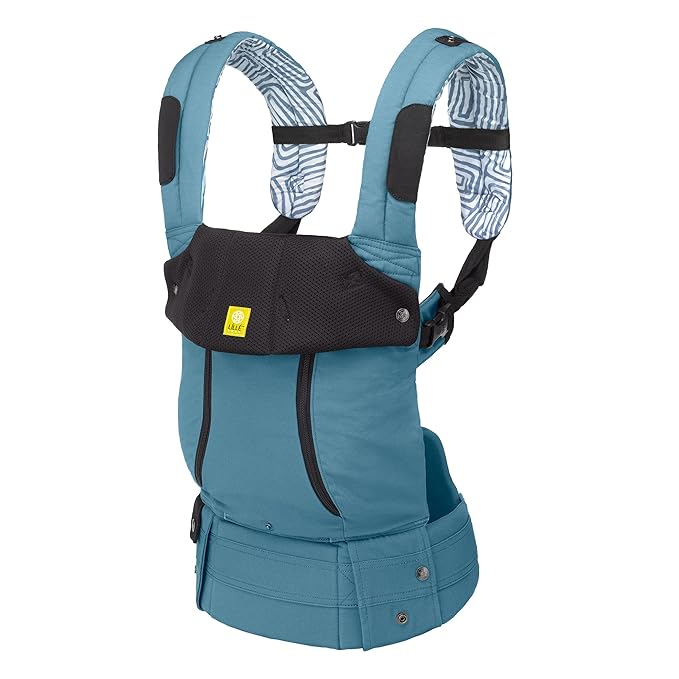 LÍLLÉbaby Complete All Seasons Ergonomic 6-in-1 Baby Carrier Newborn to Toddler - with Lumbar Support - for Children 7-45 Pounds - 360 Degree Baby Wearing - Inward & Outward Facing - Tiled Bluestone