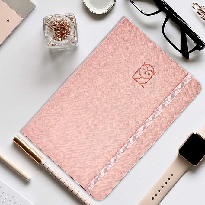 Undated Daily Planner – 1-Year B5 Productivity Organizer with Two-Page Weekly Spread, Goal Setting, Habit Tracker, Weekly & Monthly Pages – Hardcover Time Management Notebook (Pink)