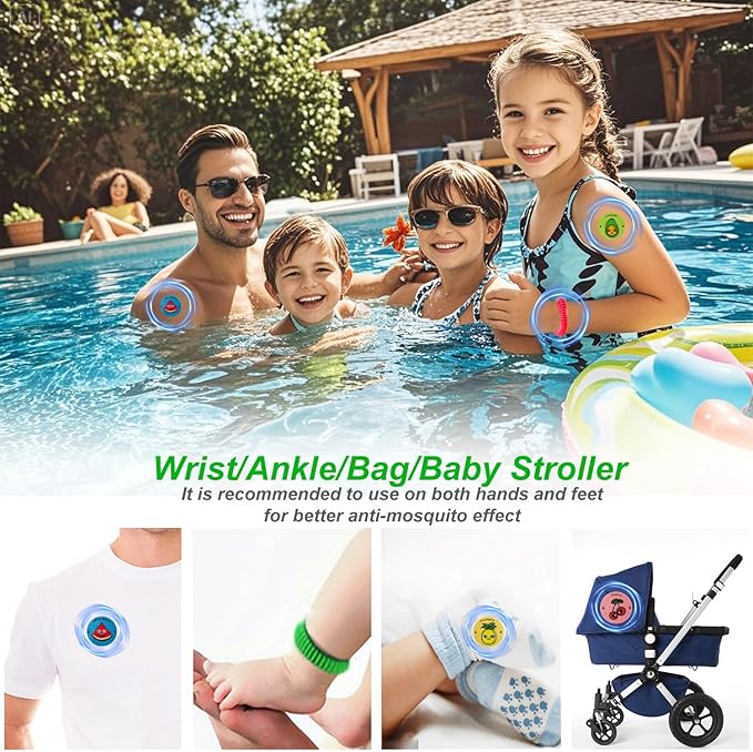 240Pcs Mosquito Patches Stickers, Individually Wrapped Natural Plant Based Mosquito Stickers for Kids Adult Outdoor Hiking, Camping, Travel