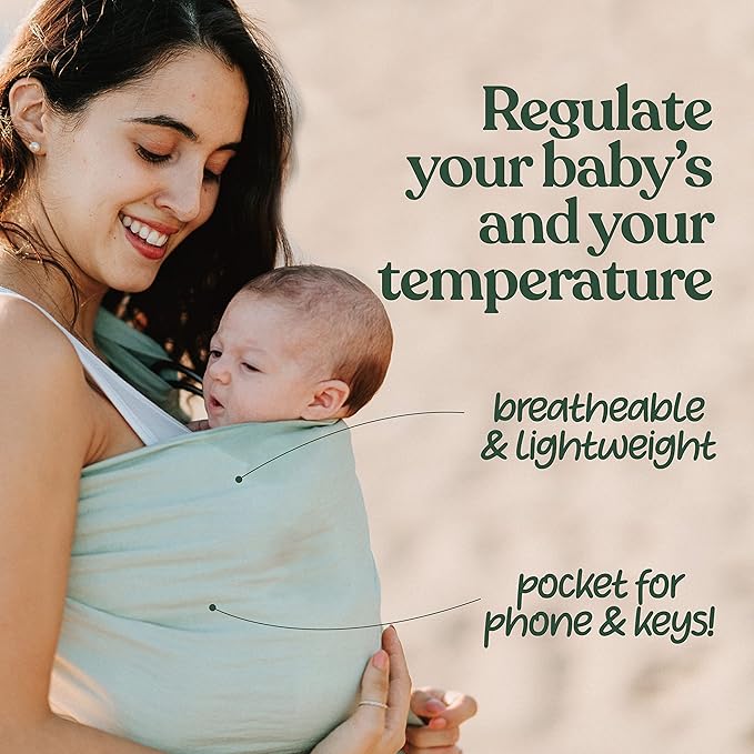 Nalakai Luxury Ring Sling Baby Carrier, Soft Linen Blend Baby Sling, Baby Wrap, Wear Your Little One Close to Your Heart, Comfort, Style