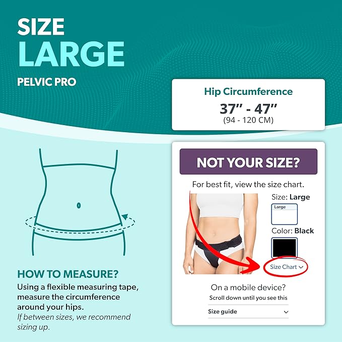 BraceAbility Pelvic Pro Support Belt - Patented, Original Prolapsed Uterus Brace for Women Treating Dropped Bladder, Uterine Prolapse, Vulvar Varicosities, Postpartum, Symphysis Pubis Dysfunction (L)