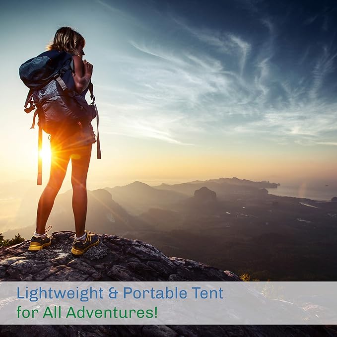 2-Person Dome Tent – Easy Set Up Shelter with Rain Fly and Carrying Bag for Camping