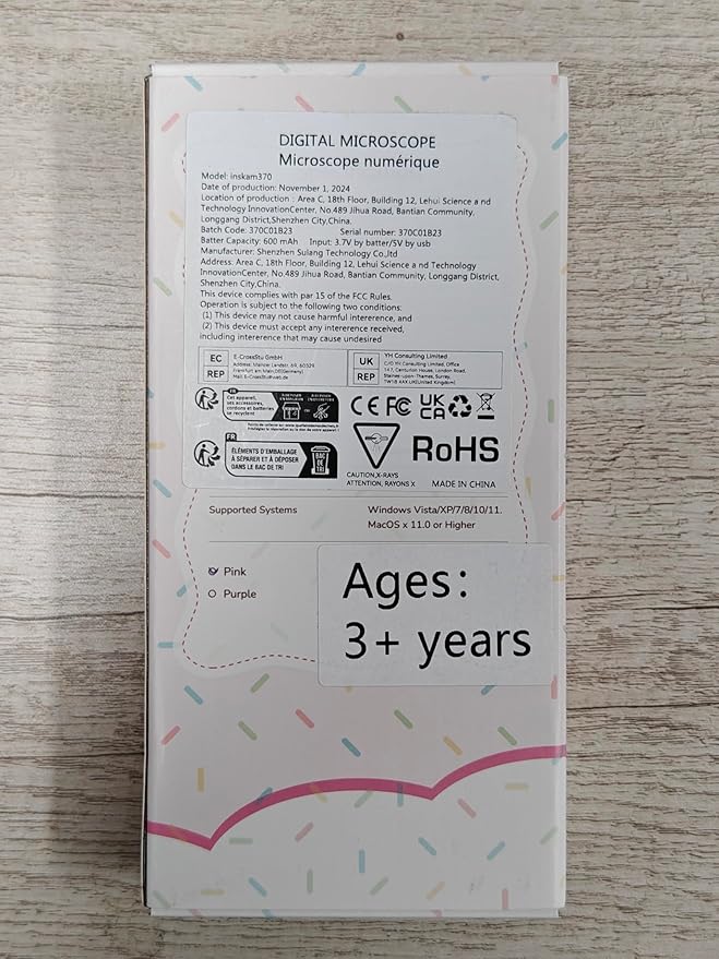 Kids Magnifying Glass with 8 Lights,Handheld Microscope for Stem Toys, Edu Gift Age 4-6 8-12 Children Students