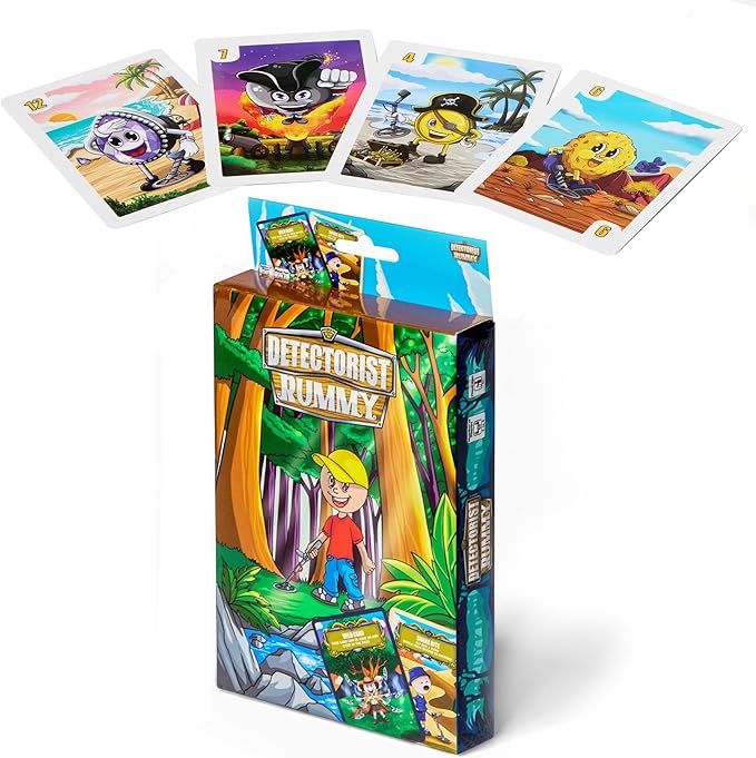 Detectorist Rummy Playing Card Game Set for Kids and Adults – Fun Strategy Card Game for Family Game Night – Ages 7+ – Easy to Learn, Enhances Math & Thinking Skills – Great Gift or Stocking Stuffer