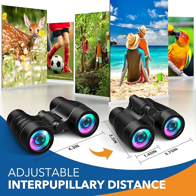 Boy Toys Ages 3-8: Kids Binoculars with Bird Watching Manual 4 5 6 7 8 Year Old Boys Girls Easter Birthday Gifts Outdoor Travel Binoculars Toy for Kid Age 4-6 Toddler Camping|Hiking Toys