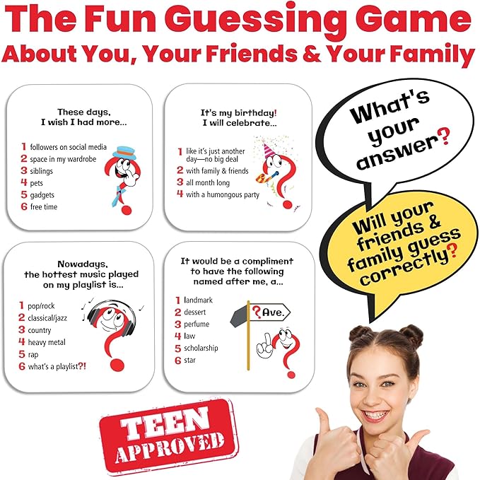 Really?! Think You Know Me? Guess Again - Hilarious Family Game Night Ice Breakers, Conversation Cards to Get Talking
