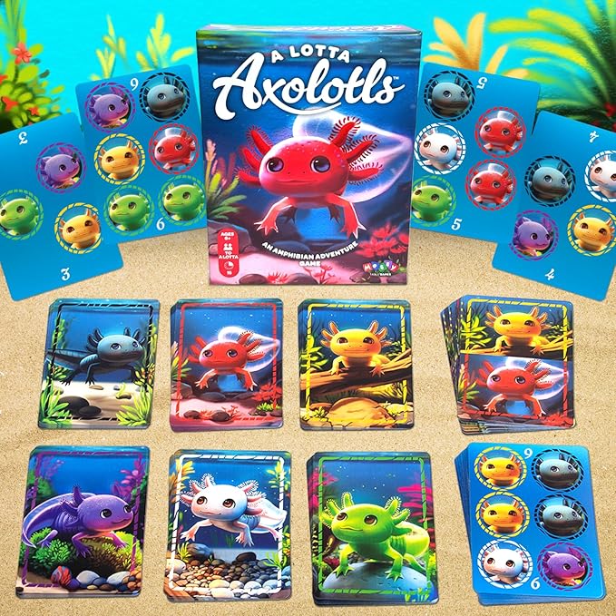 A Lotta Axolotls | Lighthearted Card Game | Great for Game Night | Perfect for Kids and Adults | Ages 6 and up