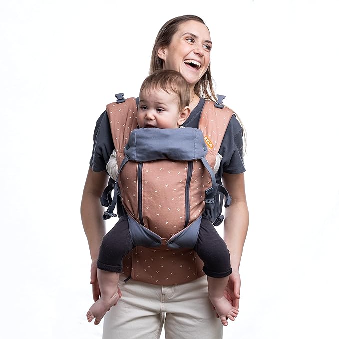 Beco Baby Carrier 8 Hybrid Newborn to Toddler (7-45lbs) - All in 1 Mesh Backpack, Front and Hip Carrier with Adjustable Seat - Cooling Ergonomic Carrier (Rose Love)