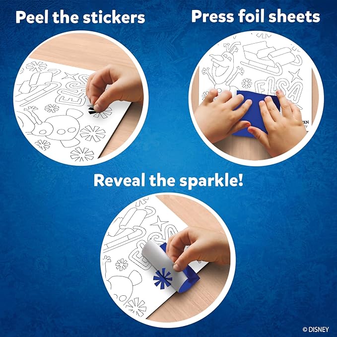 Skillmatics Foil Fun - Disney Frozen, Mess-Free Art for Kids, Craft Kits & Supplies, DIY Creative Activity, Travel Toys, Gifts for Fans of Elsa, Anna, Olaff, Girls, Boys, Ages 4, 5, 6, 7, 8, 9