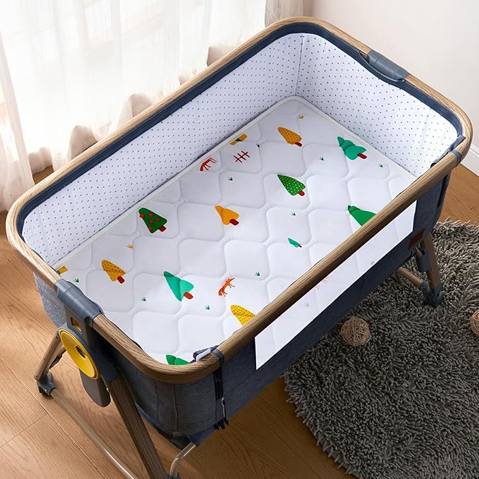 Baby Bassinet Mattress 30 x 20 inches- Firm Support and Comfort Premium Foam,Noiseless and Odorless,Hypoallergenic Small Crib Mattress, Fits Moses Basket, Dual Sided with Soft Breathable Fabric
