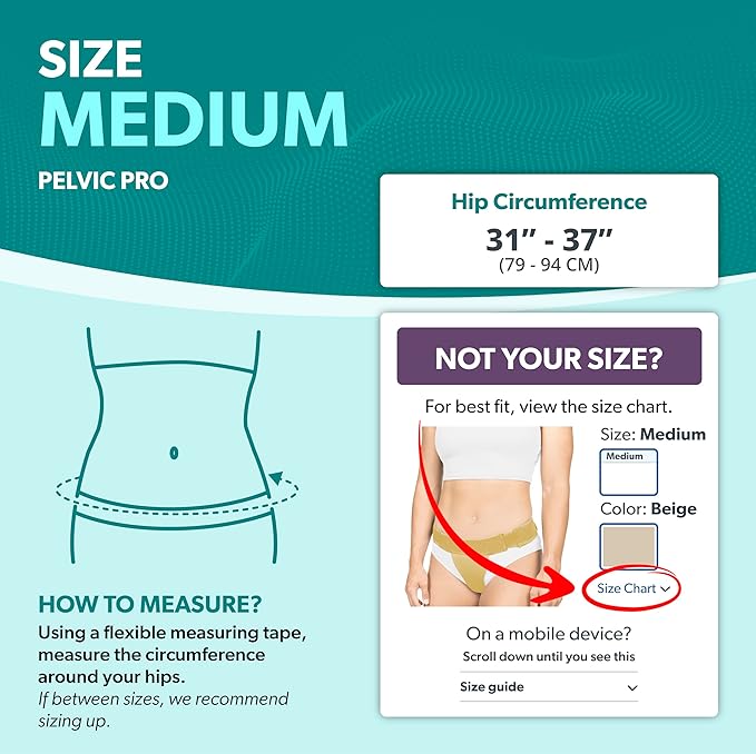 BraceAbility The Pelvic Pro Patented Prolapse Uterus Support Belt Girdle for Women’s Prolapsed for Dropped Bladder, Vulvar Varicosities, Postpartum Recovery, Symphysis Pubis Dysfunction Pain (M)