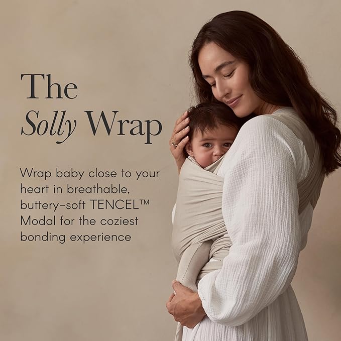 Solly Baby Wrap, Buttery-Soft Baby Carrier Newborn to Toddler 8-25 Lbs., Lightweight & Hands-Free Infant Wrap, Breathable Summer Carrier, Baby Wearing & Postpartum Essential, New Mom Gift, Coastal