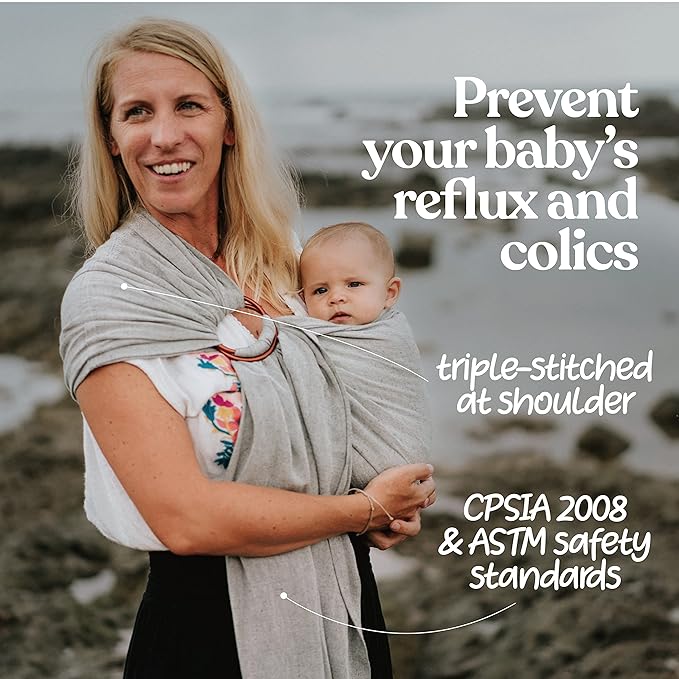 Nalakai Luxury Ring Sling Baby Carrier, Soft Linen Blend Baby Sling, Baby Wrap, Wear Your Little One Close to Your Heart, Comfort, Style