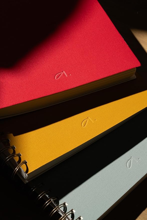 Anecdote Planner 2026 (8.5" x 10") Daily Planner Weekly Monthly Planner - 52 Weeks w/Library Buckram Cover, Brass Spiral - A4 Size Bleed-Resistant Paper – Ink Blue