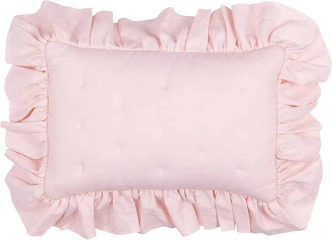 Lambs & Ivy Floral Garden Watercolor/Pink Linen 5-Piece Baby Crib Bedding Set