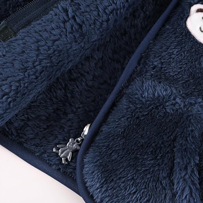 Baby Boys Girls Fleece Vest Zip Up Cute Bear Jackets Fuzzy Fall Winter Warm Clothes Newborn Outwear for Toddler Infant