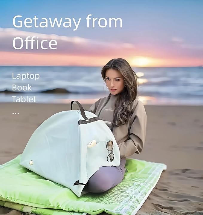 Laptop Sunshade Tent & Bag Portable Case for Working Outside | Anti-Glare | Water Resistant | for 13-18 inch Laptop| Portable Privacy Screen Hood | Cubicle Shade for Laptop