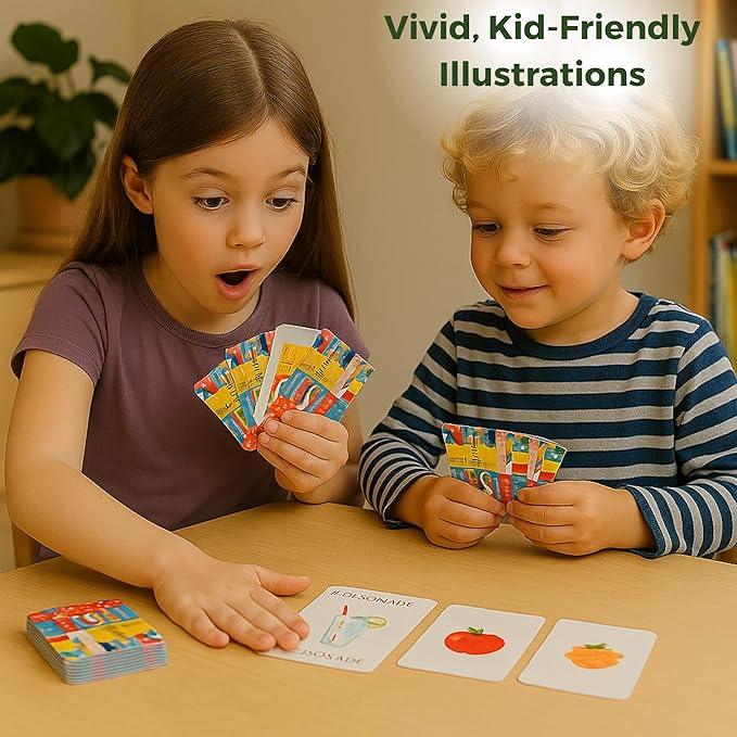 TGC Snap Cards 3-in-1 Summer Card Game Set for Kids – 3 Decks, Educational Memory Match & Creativity, 52 Durable Playing Cards for Ages 4 & Up, Fun Family Game Night, Travel-Friendly, Screen-Free Play
