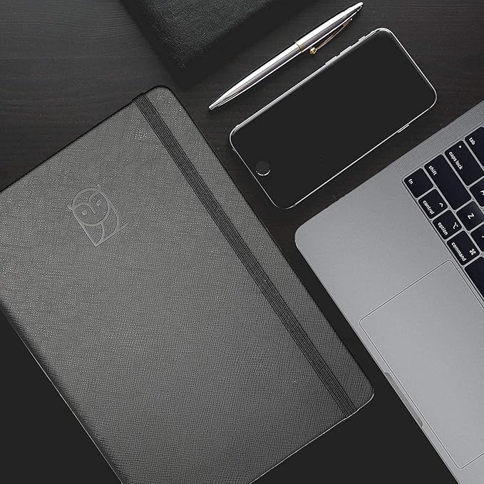 Undated Daily Planner – 1-Year B5 Productivity Organizer with Two-Page Weekly Spread, Goal Setting, Habit Tracker, Weekly & Monthly Pages – Hardcover Time Management Notebook (Black)