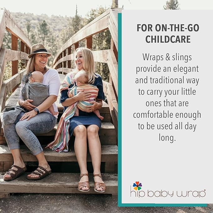 Hip Baby Wrap Ring Sling Baby Carrier for Infants and Toddlers - 100% Soft Cotton Baby Wraps Carrier for Babies 8-35 lbs - Perfect Baby Shower Gifts Moms and Dads - Nursing Cover (Mediterranean)