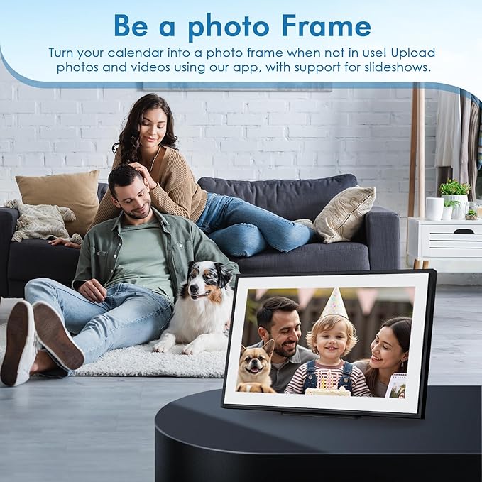 Calendar Digital 15.6 Inch Electronic Calendar&Chore Chart, 1920 * 1080P IPS Touchscreen Wall Smart Weekly and Monthly Planner for Family Black Gift for Mother mom Women