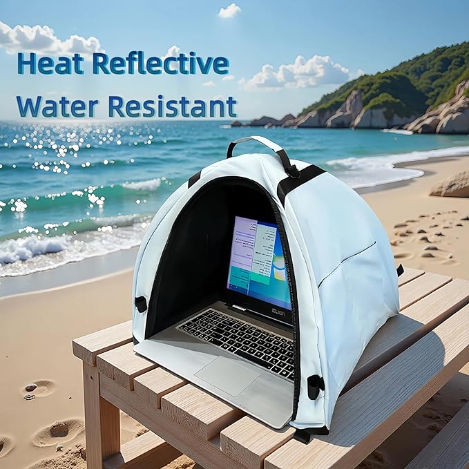 Laptop Sunshade Tent & Bag Portable Case for Working Outside | Anti-Glare | Water Resistant | for 13-18 inch Laptop| Portable Privacy Screen Hood | Cubicle Shade for Laptop