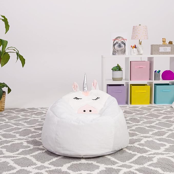 Posh Creations Cute Soft and Comfy Bean Bag Chair for Kids, Animal - Panda